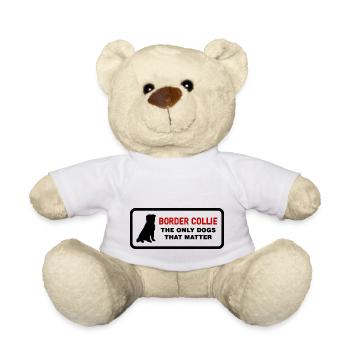 Border collie - Teddy Bear - white - Front
