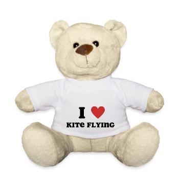 I Love Kite Flying - Teddy Bear - white - Front