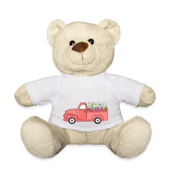 Floral Vintage Camion - Nounours - blanc - Devant