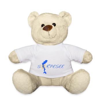Sorpesee blau, mit Silhouette und Sonne - Teddy - Weiß - Vorne