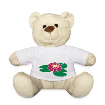 Water Lily Pond Flower - Teddy Bear - white - Front