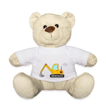 Excavatrice - Nounours - blanc - Devant