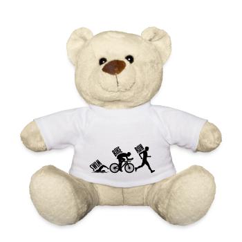Swim Bike Run - Nounours - blanc - Devant