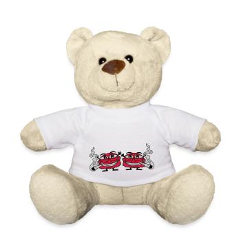2 Hanf rauchende Monster - Teddy - Weiß - Vorne