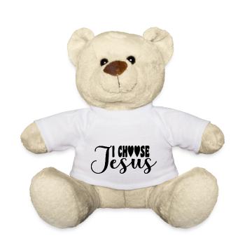 Je choisis Jésus - Nounours - blanc - Devant