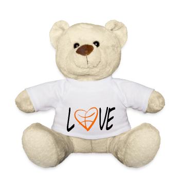 Liebe Basketball - Teddy - Weiß - Vorne