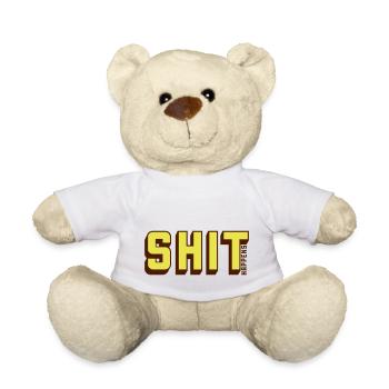 Shit happens Humor Motto - Teddy - Weiß - Vorne