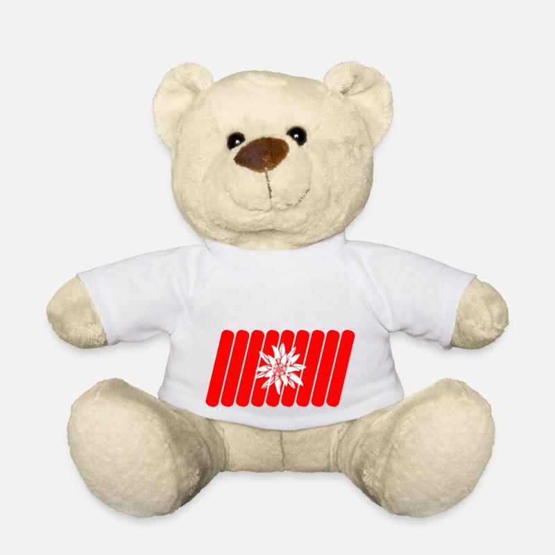 Drapeau suisse - Nounours - blanc