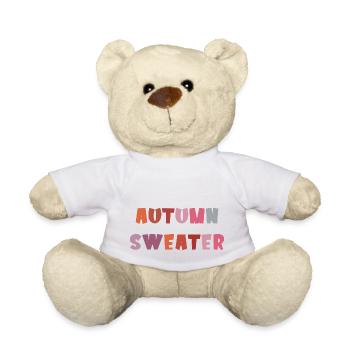 Autumn Sweater - Teddy Bear - white - Front