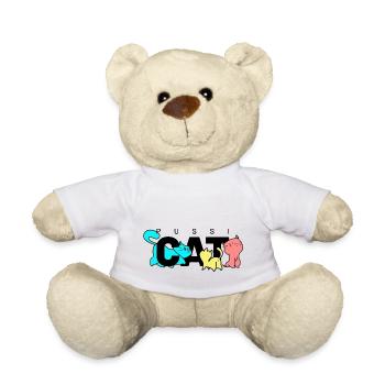 pussi chats noirs - Nounours - blanc - Devant