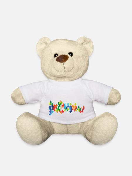 Splashes of Color Blobs splashes of paint Painter Gift - Teddy Bear - white