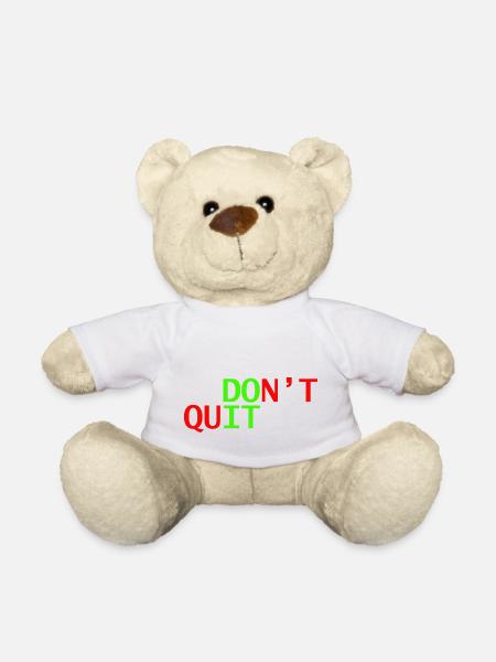 don't quit doit - Teddy Bear - white