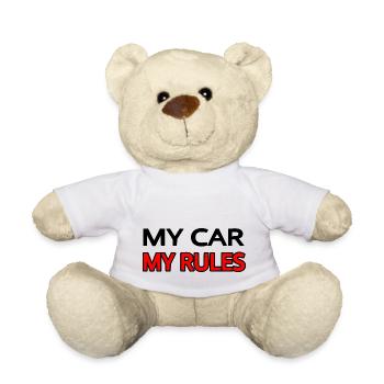 Car - Teddy Bear - white - Front