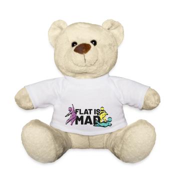 flat is mad - Teddy Bear - white - Front