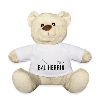 Bauherrin 2023 // mit Haus // dunkel - Teddy - Weiß - Vorne