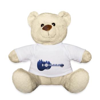 Nature Forest Music Ukulele Guitar Trees Instrument - Teddy Bear - white - Front