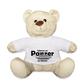 Geboren um Panzer zu fahren - Teddy - Weiß - Vorne