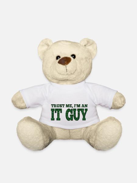IT-Typ Unterstützung Geek Computer Computer Geek Techniker - Teddy - Weiß