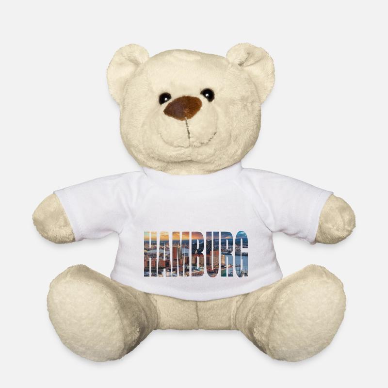 HAMBURG SKYLINE - Teddy - Weiß