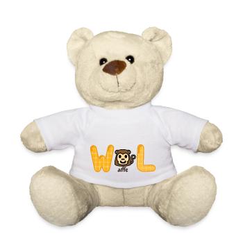Waffel - Affe - Wortspiel - Teddy - Weiß - Vorne