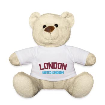 Londres Royaume-Uni - Nounours - blanc - Devant