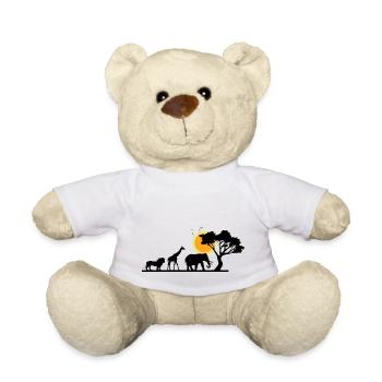 Safari Zoo Animaux Faune - Nounours - blanc - Devant