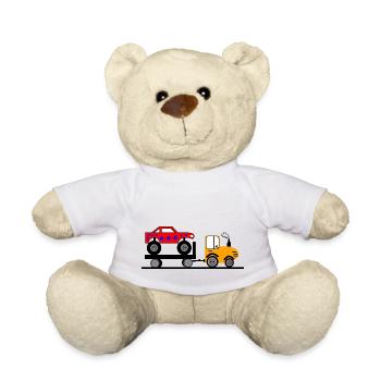 Tractor - Teddy Bear - white - Front