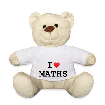 J’adore les mathématiques - Nounours - blanc - Devant