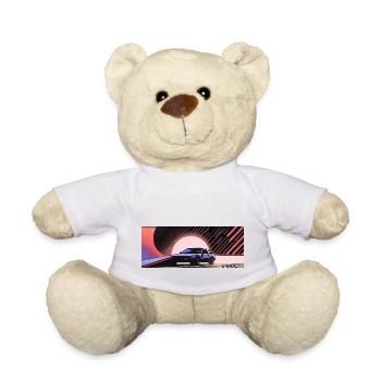 Synthwave sports car car since fiction future - Teddy Bear - white - Front