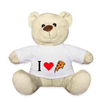 I love Pizza - Teddy - Weiß - Vorne