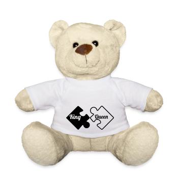 König und Königin - Teddy - Weiß - Vorne