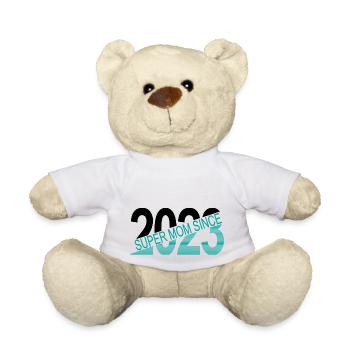 Super mom since 2023 - Teddy Bear - white - Front