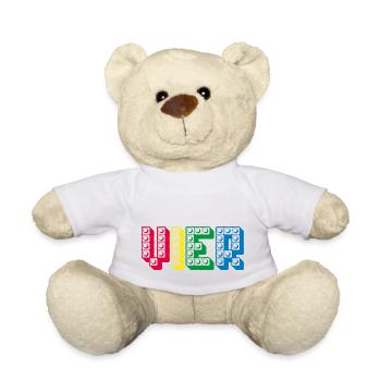Kinder 4 Jahre Bausteine 4. Geburtstag - Teddy - Weiß - Vorne