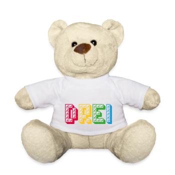 Kinder 3 Jahre Bausteine 3. Geburtstag - Teddy - Weiß - Vorne