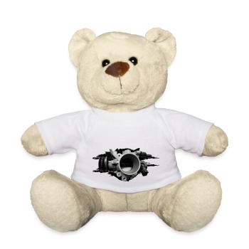 Corps d’accélérateur sombre - Nounours - blanc - Devant