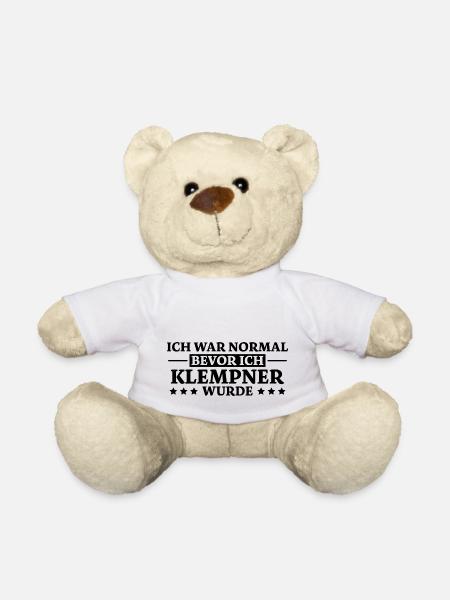 Klempner Spruch Beruf Lustiges Klempner Geschenk - Teddy - Weiß