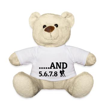 Dancing Dance Music - Teddy Bear - white - Front