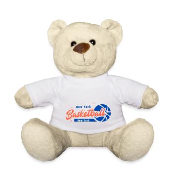 Basketball City - New York Blue - Teddy Bear - white - Front