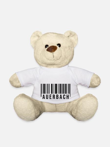 Erzgebirge Strichcode Auerbach - Teddy - Weiß
