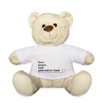 love, peace and glutenfree food - Teddy - Weiß - Vorne