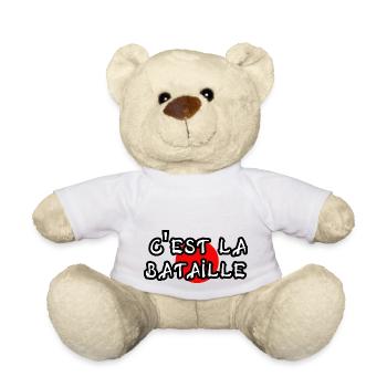 c'est la bataille - Nounours - blanc - Devant