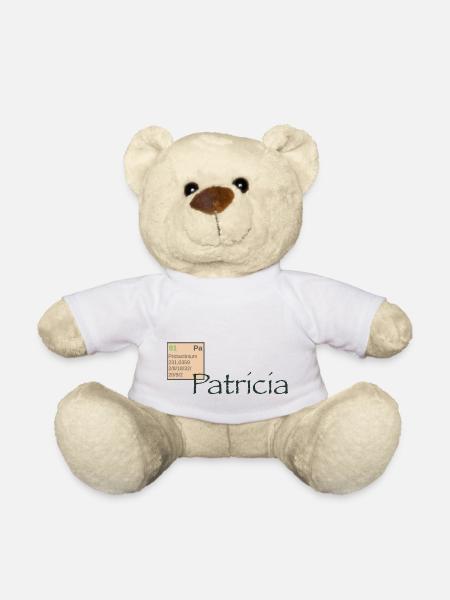 Patricia Vorname Namensschild Protactinium - Teddy - Weiß