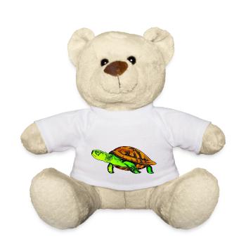 Schildkröte in Farbe - Teddy - Weiß - Vorne