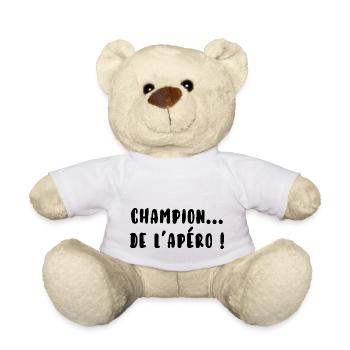 Champion de l’apéro - Nounours - blanc - Devant