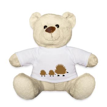 Famille de hérissons - Nounours - blanc - Devant