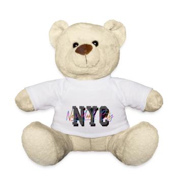 New York, États-Unis, Amérique, Voyage, Touriste, Patriote - Nounours - blanc - Devant