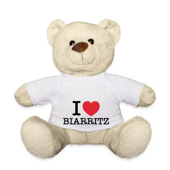 Ich liebe Biarritz | Biarritz | I Herz Biarritz - Teddy - Weiß - Vorne