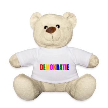 Democracy - Teddy Bear - white - Front