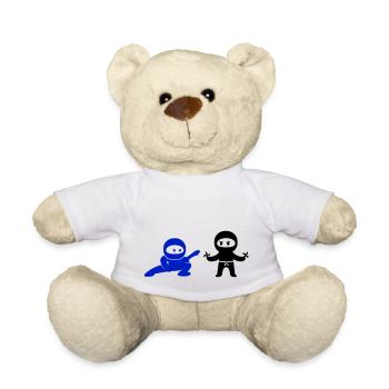 Ninjas - Teddy Bear - white - Front