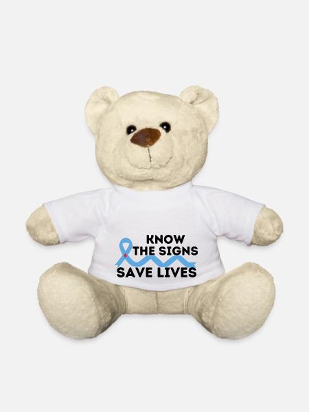 Kenne die Anzeichen, rette Leben, Diabetes - Teddy - Weiß